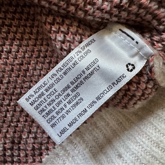 Knox Rose Floral Knit Crewneck Sweater Oatmeal Cream Size XS - Picture 9 of 9